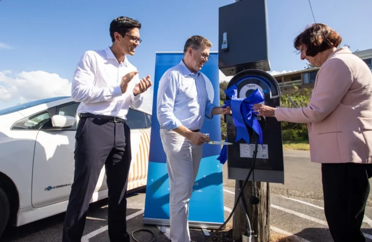 EV streetside charging turbo charged across Lake Macquarie